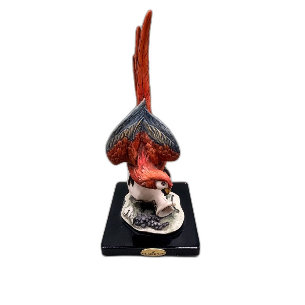 Giuseppe Armani Florence Parrot Figurine 1399S Made in Italy Bird Sculpture